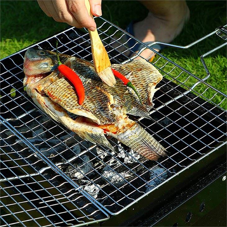 Nerūsējošā tērauda zivju grils grilēšanai